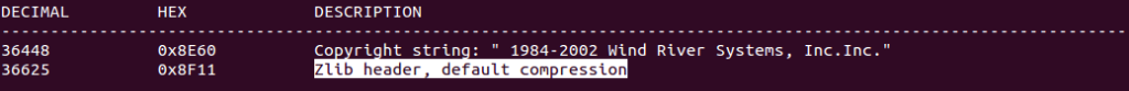 Identifying zlib compression in an Apple firmware update